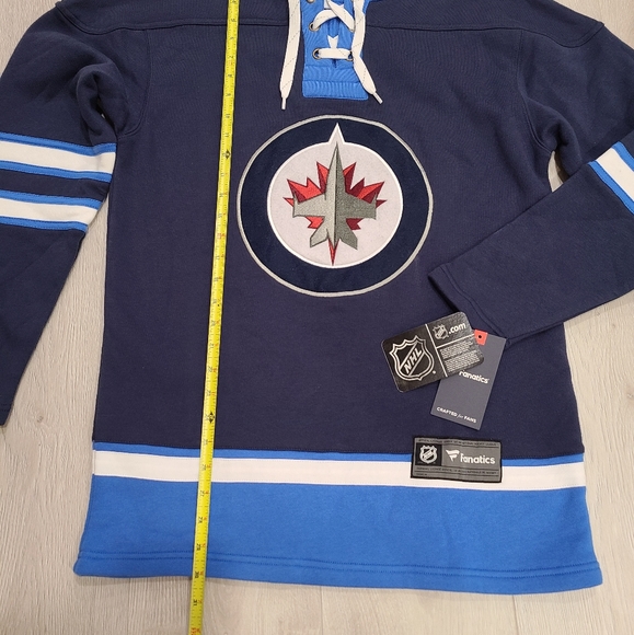 Winnipeg JETS NHL Fanatics Breakaway Lace Up Crew Pullover Sweatshirt - Picture 2 of 8